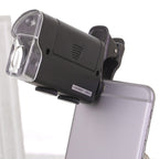 60X-100X Times Phone Microscope Clip Magnifying Jewelry Loupe With LED Light, 60X-100X Clip 60X-100X Clip