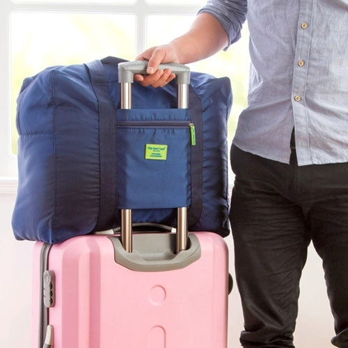 Embellish Multi-functional Portable Waterproof Large Capacity Nylon Foldable Pouch Storage Bag for Travel, Size: 44cm x 35cm x 19cm Dark Blue