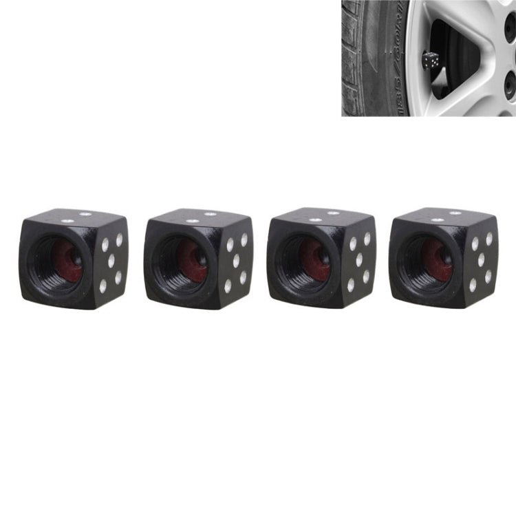 Universal 8mm Dice Style Aluminium Alloy Car Tire Valve Caps, Pack of 4, Dice Style 5, Dice Style 4, Dice Style, Dice Shape 5, Dice Style 5 – Aluminum Alloy Dice Style 5 Black