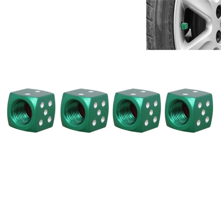 Universal 8mm Dice Style Aluminium Alloy Car Tire Valve Caps, Pack of 4, Dice Style 5, Dice Style 4, Dice Style, Dice Shape 5, Dice Style 5 – Aluminum Alloy Dice Style 5 Green