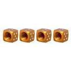 Universal 8mm Dice Style Aluminium Alloy Car Tire Valve Caps, Pack of 4, Dice Style 5, Dice Style 4, Dice Style, Dice Shape 5, Dice Style 5