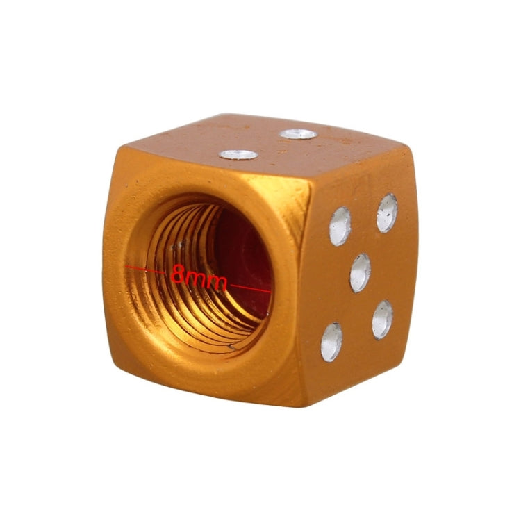 Universal 8mm Dice Style Aluminium Alloy Car Tire Valve Caps, Pack of 4, Dice Style 5, Dice Style 4, Dice Style, Dice Shape 5, Dice Style 5