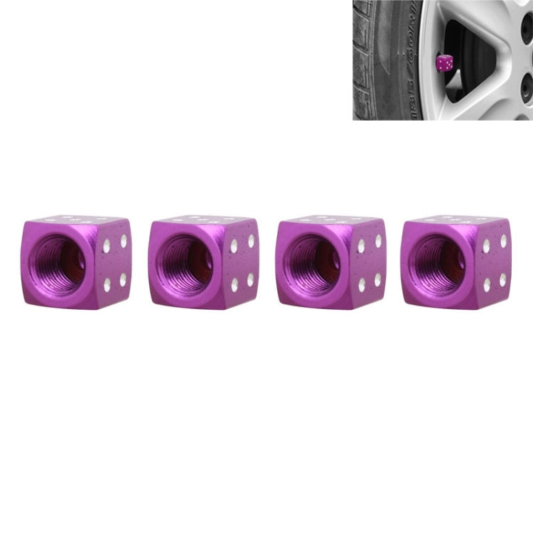 Universal 8mm Dice Style Aluminium Alloy Car Tire Valve Caps, Pack of 4, Dice Style 5, Dice Style 4, Dice Style, Dice Shape 5, Dice Style 5 – Aluminum Alloy Dice Style Purple
