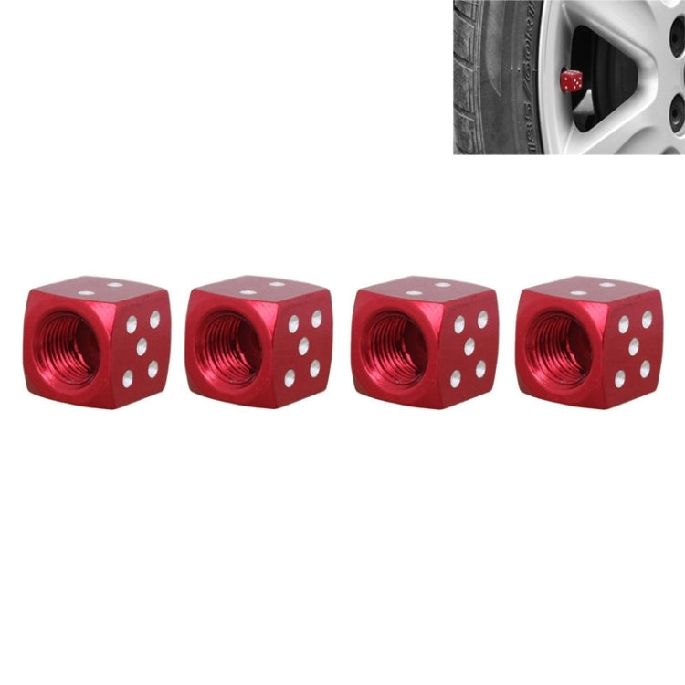 Universal 8mm Dice Style Aluminium Alloy Car Tire Valve Caps, Pack of 4, Dice Style 5, Dice Style 4, Dice Style, Dice Shape 5, Dice Style 5 – Aluminum Alloy Dice Shape 5 Red