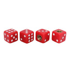 Universal 8mm Dice Style Plastic Car Tire Valve Caps, Pack of 4, Dice Shape 3, Dice Style 3
