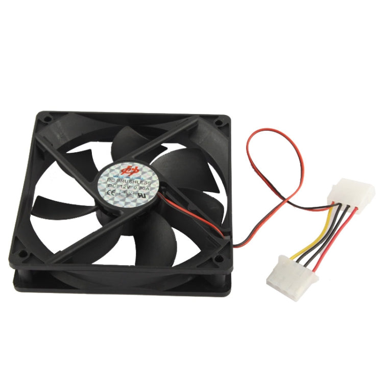 120mm 4-pin Cooling Fan with Dual Connectors , 120mm 4-pin – Durable Build, Easy to Use 120mm 4-pin