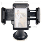 For iPhone, Galaxy, Sony, Lenovo, HTC, Huawei, and other Smartphones of Width: 5.1cm- 10.5cm, Suction Cup Car Holder