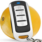 315MHz Metal Learning Code 4 Keys Remote Control for Car Garage Door (Black + Silver), 315MHz