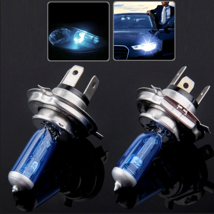 Halogen Bulb, Super White Car Headlight Bulb, 12 V / 55W, 6000K 1700 LM (Pair), 9006, H7, H11, H1, H4, 9005 – Durable Build, Easy to Use H4 H4