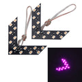 14 LED 3528 SMD Arrows Light for Car Side Mirror Turn Signal, Pairs, 2 PCS, Universal Pink Light, Universal Blue, Universal Yellow, Universal Red 2 PCS, Universal Pink Light 2 PCS, Universal Pink Light