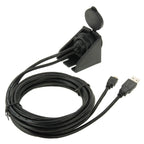 USB 2.0 & Micro HDMI (Type-D) Male to USB 2.0 & HDMI (Type-A) Female Adapter Cable with Car Flush Mount, Length: 2m, USB 2.0 & Micro HDMI Male to USB 2.0 & HDMI Female