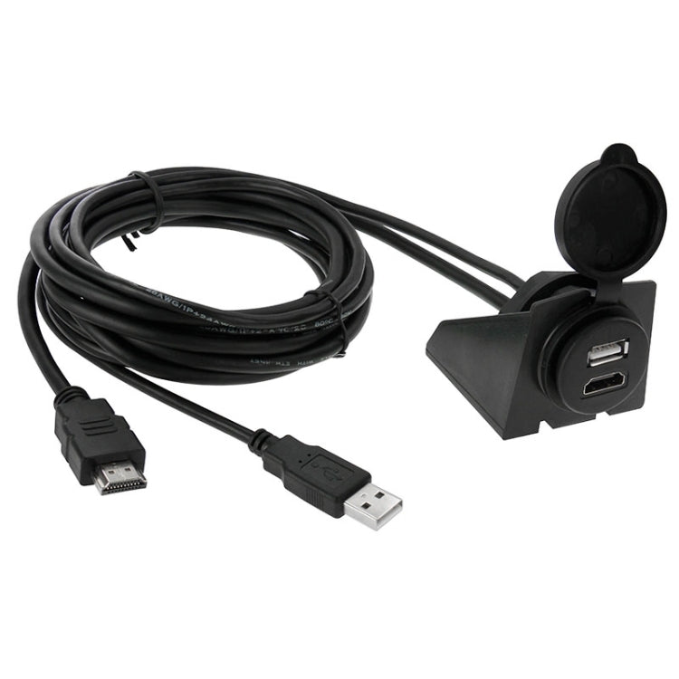 USB 2.0 & HDMI (Type-A) Male to Female Extension Cable, Length: 2m, USB 2.0 & HDMI (Type-A) Male to Female USB 2.0 & HDMI (Type-A) Male to Female