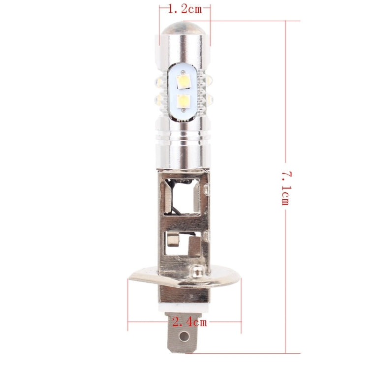 H1 50W 600LM 5500K White Light 10 SMD-2828-LEDs Car Foglight , Constant Current , DC12-24V, H1