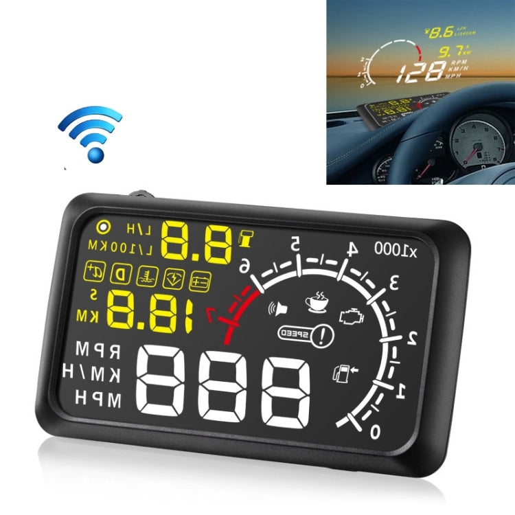 X3 Bluetooth 5.5 inch Car OBDII / EUOBD HUD Vehicle-mounted Head Up Display Security System, Support Speed & Fuel Consumption, Overspeed Alarm, Water Temperature, etc, X3 5.5 inch X3 5.5 inch