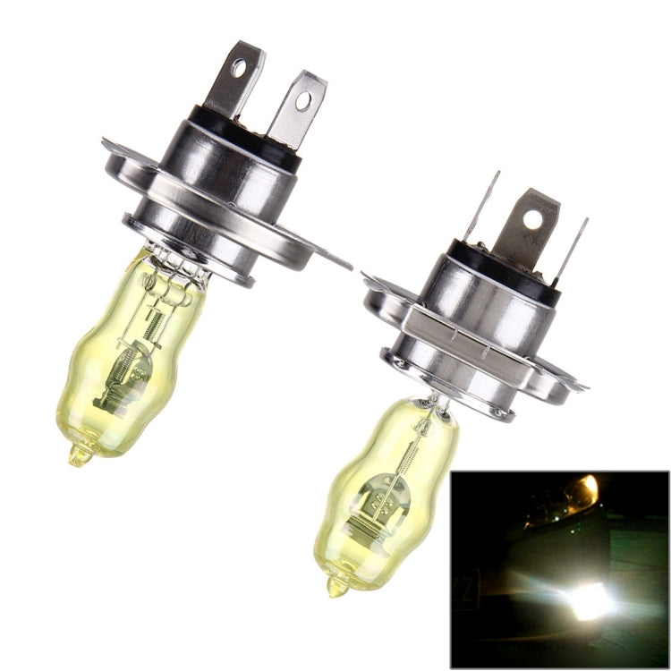 H4 Xenon Pure Yellow Bulbs, 12V 100/90W, H4 100/90W H4 100 90W
