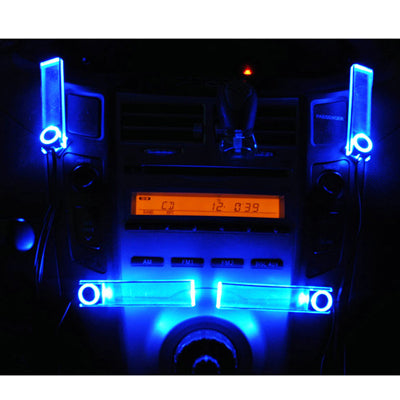4X Car Illumination Blue Light LED Dash Decoration Lamp, Car LED Dash Decoration Lamp – Waterproof