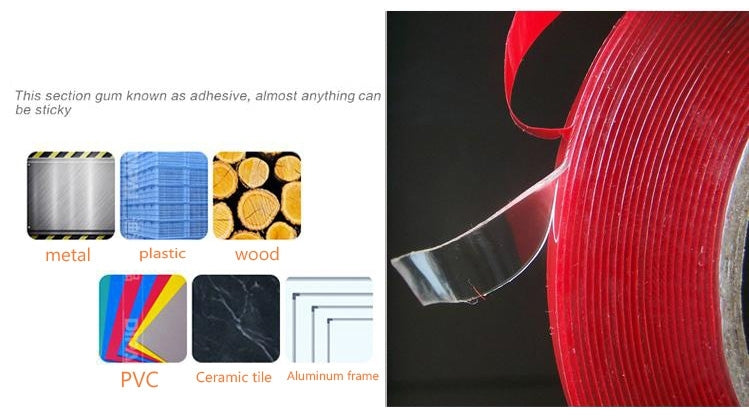 Universal Transparent Double Sided Adhesive Tape, Width: 0.6cm, Length: 10m, 10m×0.6cm – Durable Build, Easy to Use