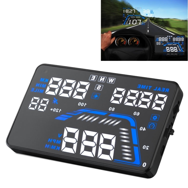 Q7 5.5 inch Car GPS HUD Vehicle-mounted Head Up Display Security System, Support Speed & Real Time & Altitude & Over Speed Alarm & Satellite Number, etc., Q7 Q7