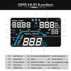 Q7 5.5 inch Car GPS HUD Vehicle-mounted Head Up Display Security System, Support Speed & Real Time & Altitude & Over Speed Alarm & Satellite Number, etc., Q7