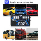 Q7 5.5 inch Car GPS HUD Vehicle-mounted Head Up Display Security System, Support Speed & Real Time & Altitude & Over Speed Alarm & Satellite Number, etc., Q7