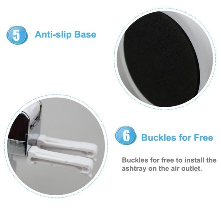 Diamond Facets Car Ashtray with LED Light, with LED Light(Black), with LED Light(White)