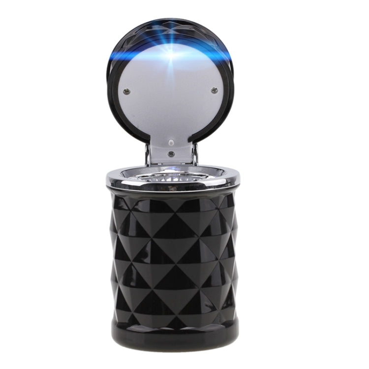 Diamond Facets Car Ashtray with LED Light, with LED Light(Black), with LED Light(White)