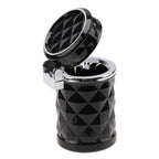 Diamond Facets Car Ashtray with LED Light, with LED Light(Black), with LED Light(White)