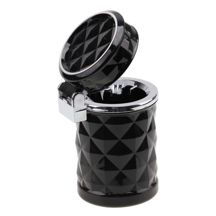 Diamond Facets Car Ashtray with LED Light, with LED Light(Black), with LED Light(White)