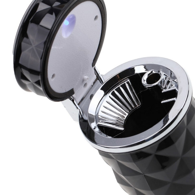 Diamond Facets Car Ashtray with LED Light, with LED Light(Black), with LED Light(White)