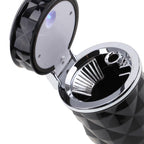 Diamond Facets Car Ashtray with LED Light, with LED Light(Black), with LED Light(White)