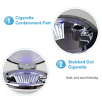 Diamond Facets Car Ashtray with LED Light, with LED Light(Black), with LED Light(White)
