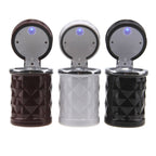 Diamond Facets Car Ashtray with LED Light, with LED Light(Black), with LED Light(White)