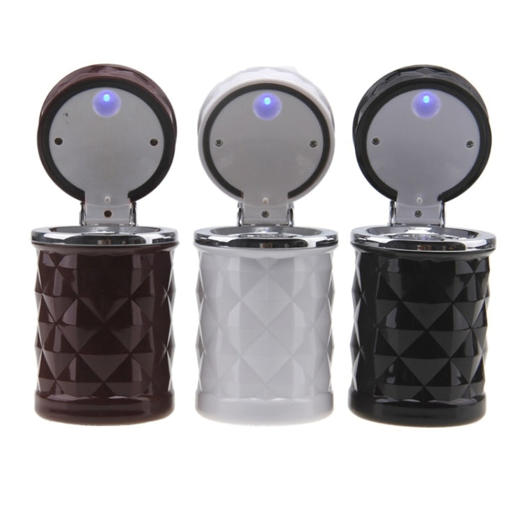 Diamond Facets Car Ashtray with LED Light, with LED Light(Black), with LED Light(White)