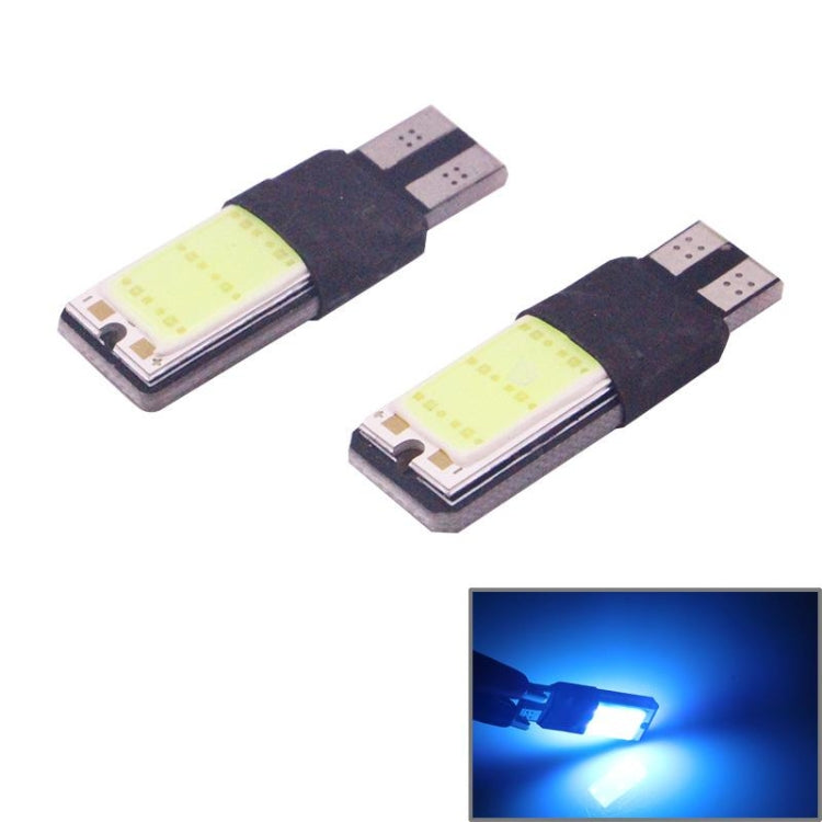 2 PCS T10 3W 160-180LM 2 LED Ice Blue COB LED Decode Car Clearance Lights Lamp, DC12V, 2 LED COB LEDs, COB LEDs 2 LED COB LEDs S-CMS-0573B