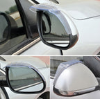 2 PCS Flexible Shielding Rain Board Rain Eyebrow with Wind Guide Apparatus for Car Rearview Mirrors, Flexible Shielding Rain Board
