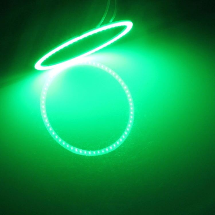 80mm 5W 180LM Angel Eyes Circles Car Headlight COB LED Lights for Vehicles, DC 12-24V, 80mm Pink Light, 80mm Green Light – Durable Build, Easy to Use 80mm Green Light S-CMS-0584G