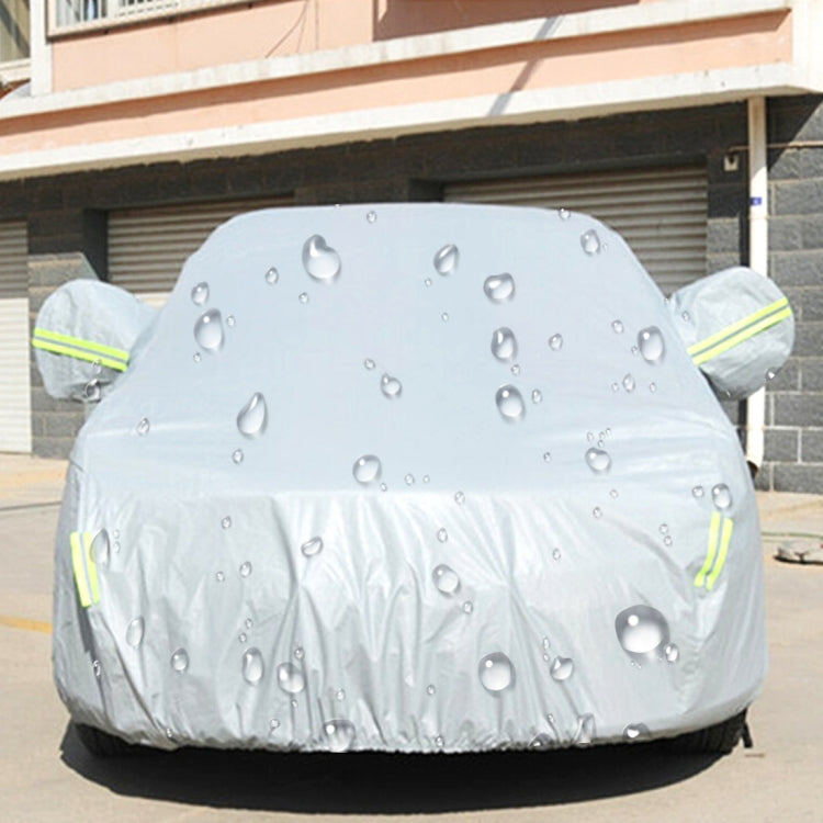 PEVA Anti-Dust Waterproof Sunproof Sedan Car Cover with Warning Strips, Fits Cars up to 4.9m(191 inch) in Length, 191inch (XL) 191inch (XL)