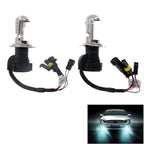 DC12V 35W H4-3 HID Xenon Light Single Beam Super Vision Waterproof Head Lamp with One Cable, Color Temperature: 6000K, Pack of 2, H4 H4