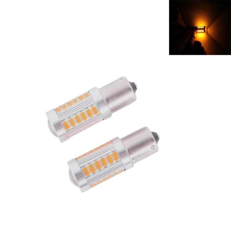 2PCS 1156/BA15S 16.5W 1155LM 630-660nm 33 LED SMD 5630 Red Light Car Brake Light Lamp Bulb for Vehicles , DC12V, 1156 Red Light, 1156 Yellow Light – Durable Build, Easy to Use 1156 Yellow Light Yellow Light