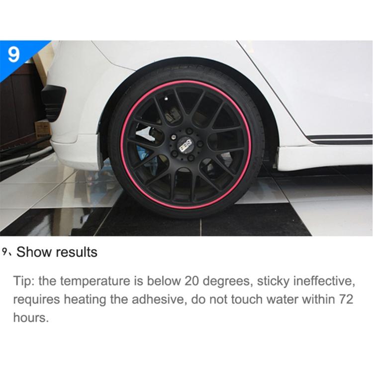 Universal Decorative Scratchproof Stickup 8M Flexible Car Wheel Hub TRIM Mouldings Decoration Strip, 15 inch, 8m – Durable Build, Easy to Use