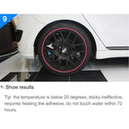 Universal Decorative Scratchproof Stickup 8M Flexible Car Wheel Hub TRIM Mouldings Decoration Strip, 15 inch, 8m – Durable Build, Easy to Use