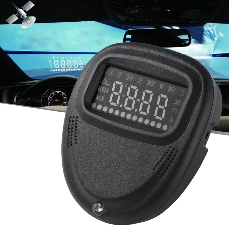 A1 2.0 inch Car GPS HUD Head Up Display Vehicle-mounted Security System, Support Speed & Real Time & Altitude & Over Speed Alarm & Compass & MPH & Auto Sleeping & KM & Satellite Signal, A1 A1
