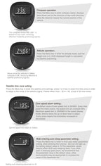 A1 2.0 inch Car GPS HUD Head Up Display Vehicle-mounted Security System, Support Speed & Real Time & Altitude & Over Speed Alarm & Compass & MPH & Auto Sleeping & KM & Satellite Signal, A1
