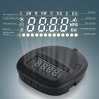 A1 2.0 inch Car GPS HUD Head Up Display Vehicle-mounted Security System, Support Speed & Real Time & Altitude & Over Speed Alarm & Compass & MPH & Auto Sleeping & KM & Satellite Signal, A1