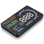A8 5.5 inch Car OBDII HUD Warning System Vehicle-mounted Head Up Display Projector with LED, Support Fuel Consumption & Over Speed Alarm & Water Temperature & Fault Diagnosis, A8