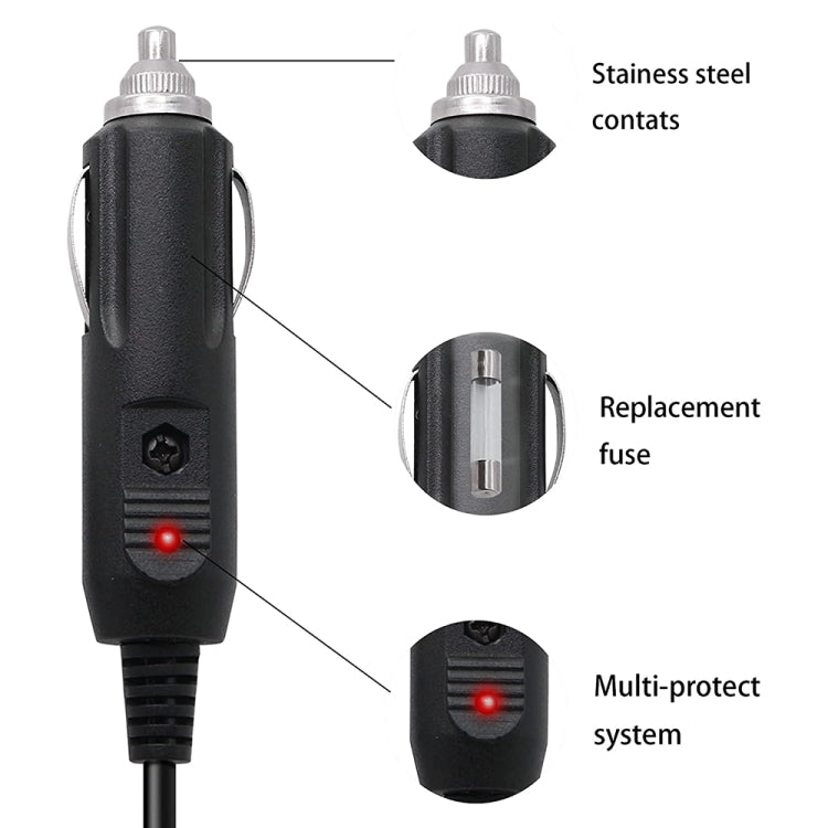 2A 5.5 x 2.1mm DC Power Supply Adapter Plug Coiled Cable Car Charger, Length: 40-140cm, 5.5 x 2.1mm – Durable Build, Easy to Use