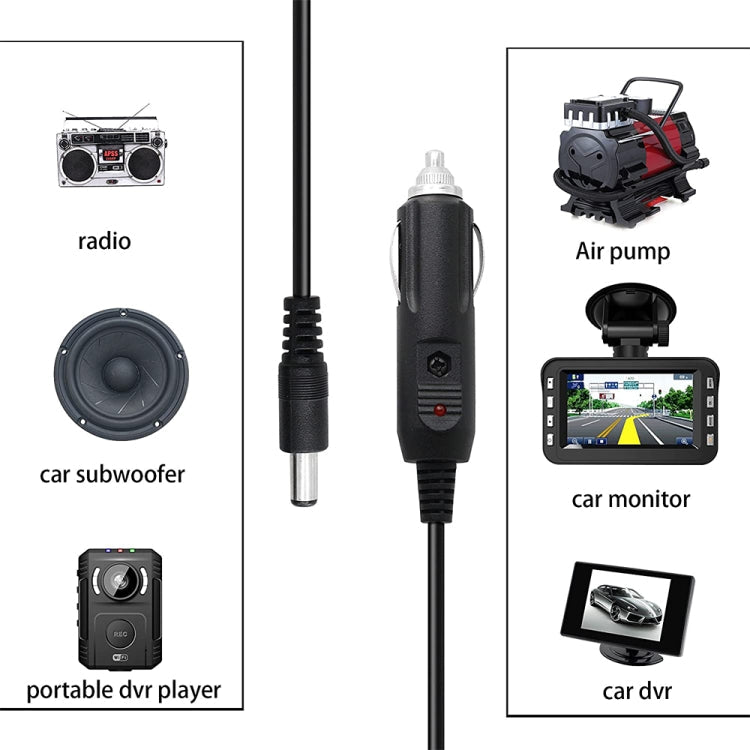 2A 5.5 x 2.1mm DC Power Supply Adapter Plug Coiled Cable Car Charger, Length: 40-140cm, 5.5 x 2.1mm – Durable Build, Easy to Use