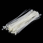 500 PCS 3 x 150mm Self-Locking Nylon Cable Wire Zip Ties, 3mm x 150mm White 3mm x 150mm White White