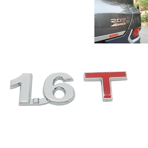 3D Universal Decal Chromed Metal Car Emblem Badge Sticker Car Trailer Gas Displacement Identification, Size: 8.5x2.5 cm, 2.8T, 3.0T, 1.6T, 1.8T, 2.0T, 2.5T – Durable Build, Easy to Use 1.6T S-CMS-2050A