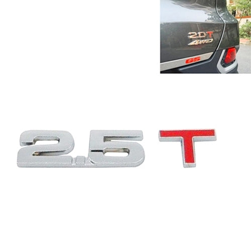 3D Universal Decal Chromed Metal Car Emblem Badge Sticker Car Trailer Gas Displacement Identification, Size: 8.5x2.5 cm, 2.8T, 3.0T, 1.6T, 1.8T, 2.0T, 2.5T – Durable Build, Easy to Use 2.5T S-CMS-2050F